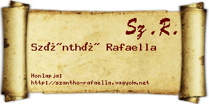 Szánthó Rafaella névjegykártya